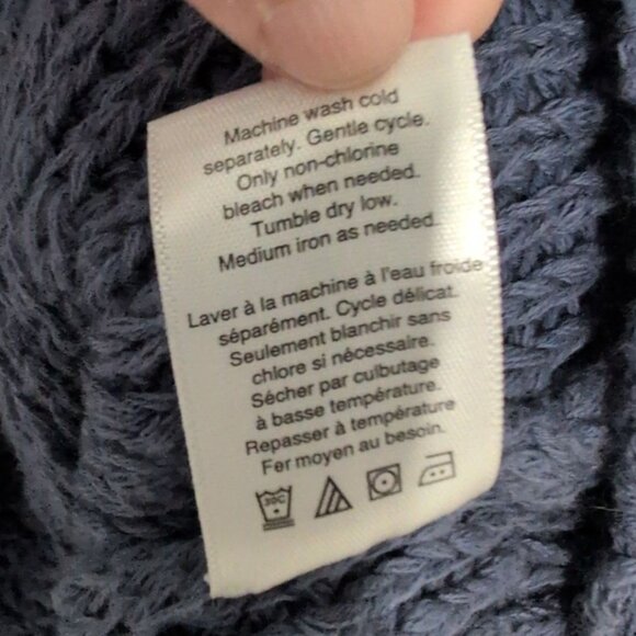 Coldwater Creek Slub Knit Sweater Vest Womens Size 2X Blue 100% Cotton Pullover - Picture 5 of 9